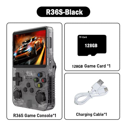 R36S ARKOS Retro Handheld Video Game Console Genuine 3.5 Inch IPS Multiple Colors Are Available Screen Portable Player 64GB Game