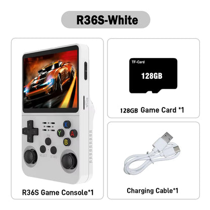 R36S ARKOS Retro Handheld Video Game Console Genuine 3.5 Inch IPS Multiple Colors Are Available Screen Portable Player 64GB Game